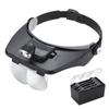 Magnifying Glasses, Head Magnifier Glasses with 2 LED Lights and Detachable Lenses 1.2X, 1.8X, 2.5X,3.5X