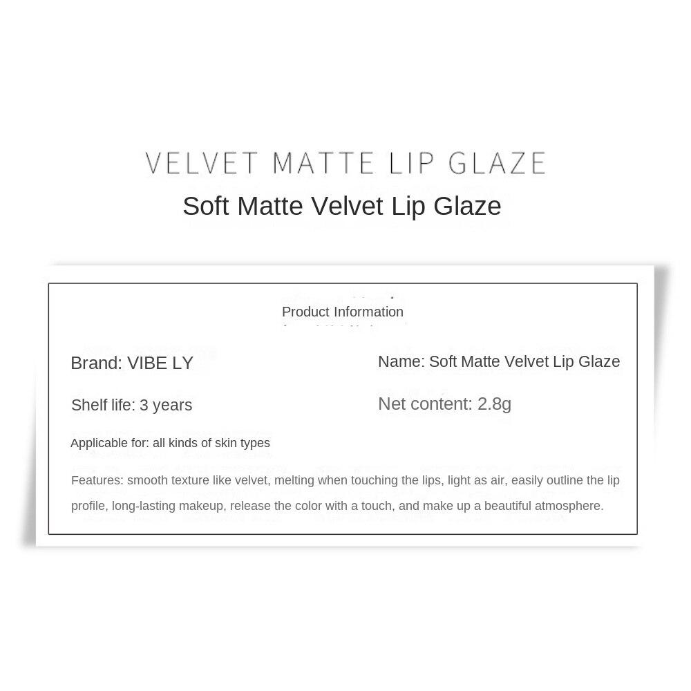 VIBELY Matte Amber Lip Glaze Антипригарная губная помада Amber Leopard Lip Glaze