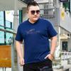 Fat Men's Fat Plus Size Gradient Short-sleeved T-shirt Fat Man Casual Stretch Half-sleeved Cotton Body Shirt Oversized