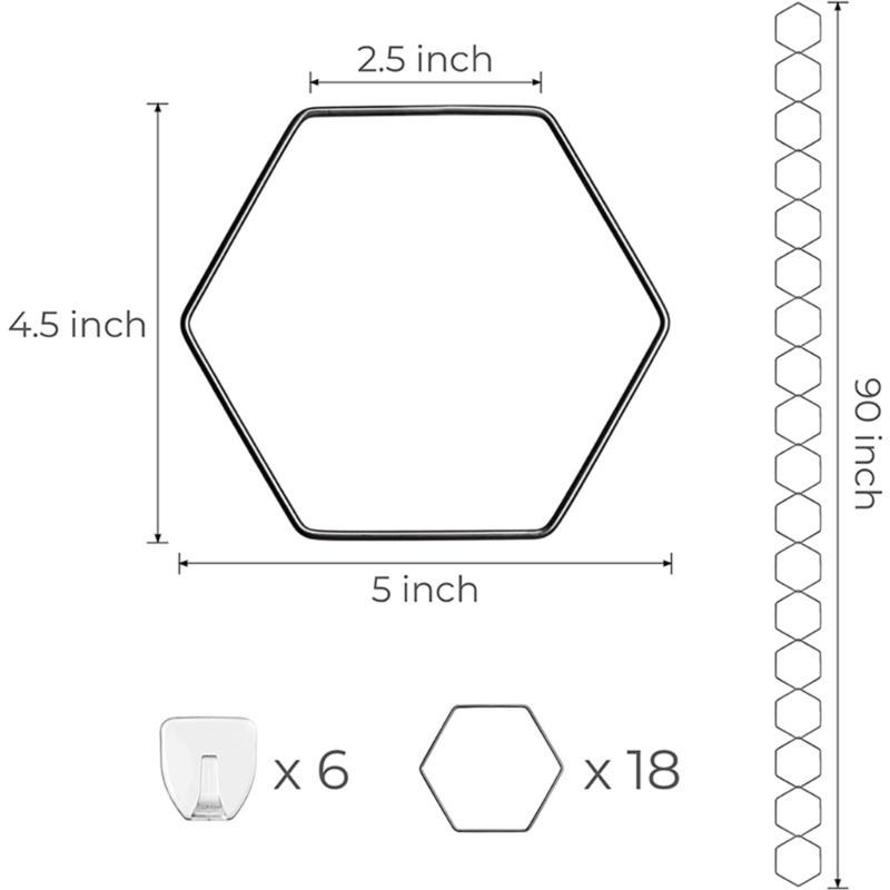 Decorative Hexagonal Chain Trellis Fit for Climbing Veggies Flower Plant Vertical Garden Wall Support Indoor Outdoor Use