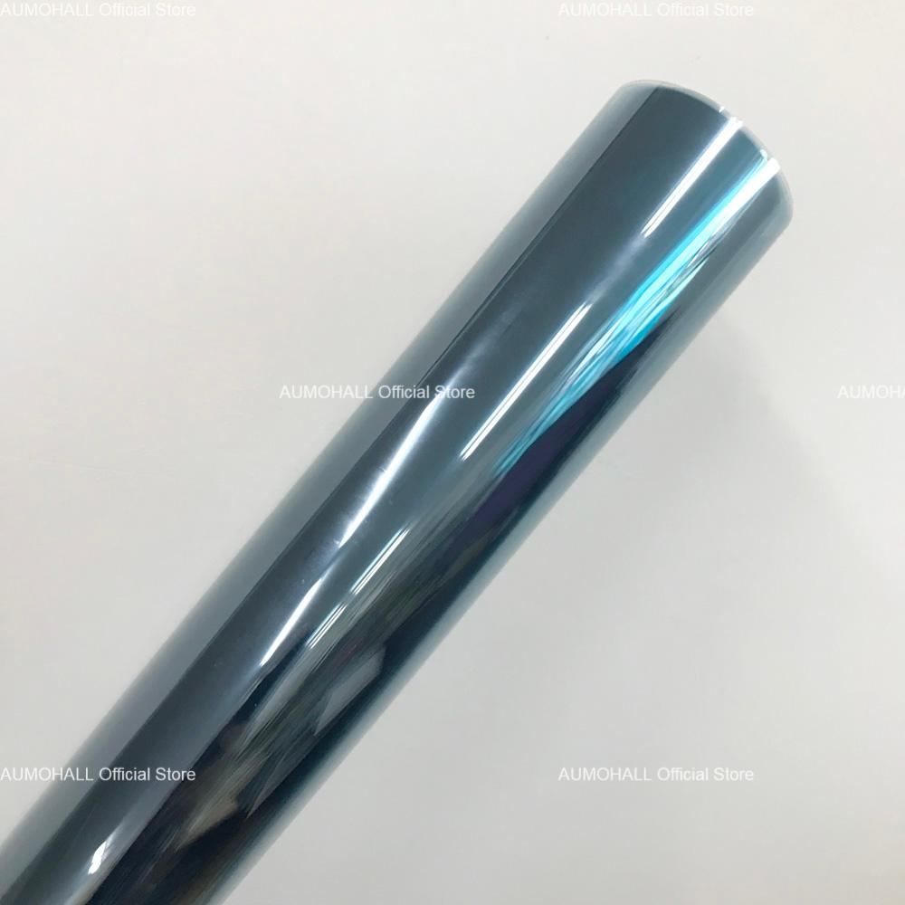 75смX300см Нанокерамика VLT 78% Тонировочная пленка для лобового стекла автомобиля, UV99% IRR95% Голубая солнечная тонировочная пленка для передних и задних стекол