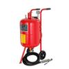 10 Gallon/38L Sandblaster Equipped with Nozzle Shut-Off Valve Pressure Gauge Ceramic Nozzle Rubber Wheels Grit Blasting Blast Sandblasting