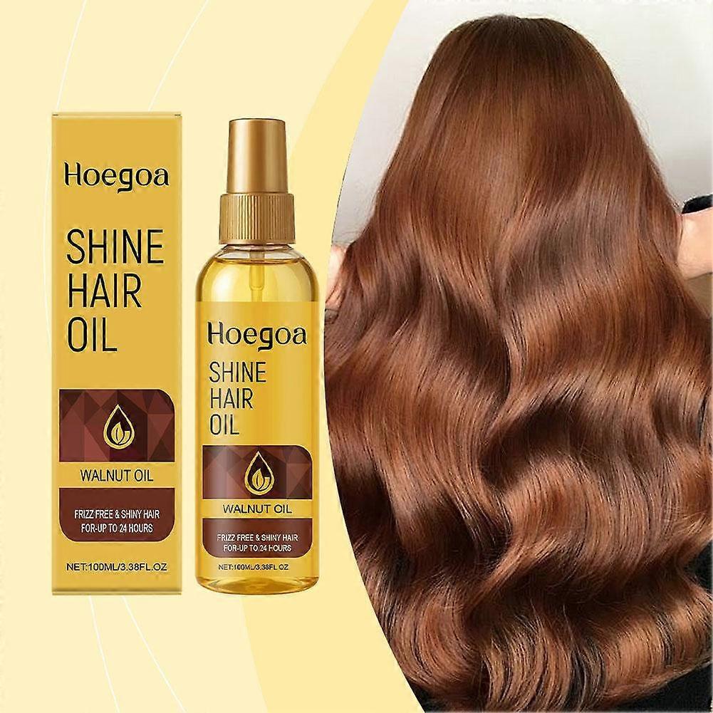 Walnut Hair Shine Essential Oil Smooth Manageable Moisturizing Dry Frizz Nourishing Moisturizing Non-Greasy Fragrance HG-A03-0632-01 100ml