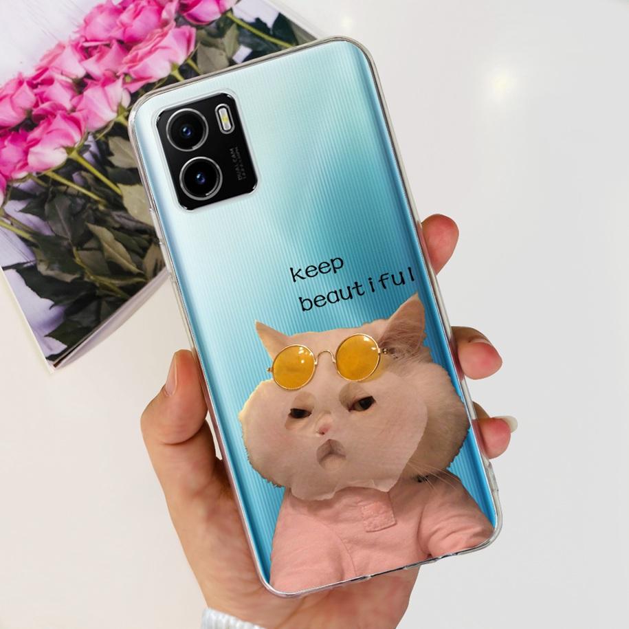 Для Vivo Y15s Y15A Y15C Чехол V2134 V2120 V2147 V2139 Популярный Цветок Тонкий Мягкий Силикон Прозрачная Задняя Крышка Для Vivo Y01 V2166 Чехол