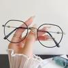 Ретро Металлическое Плоское Зеркало Круглая Оправа Мода Литературный Мужчины Высокая Степень Оправа для Очков Маленькое Лицо Овальная Оправа для Очков Женщины