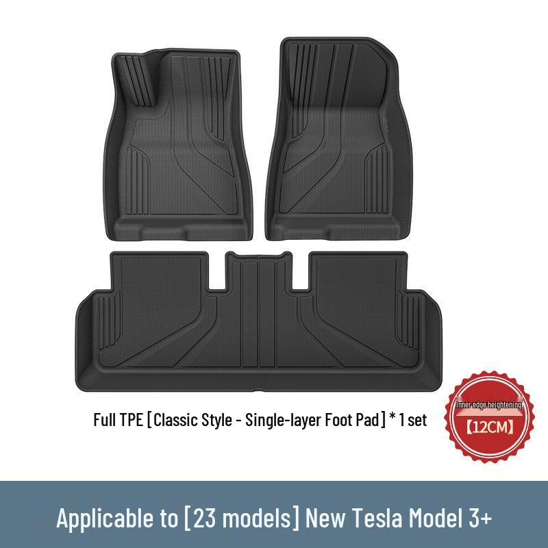 Всесезонные коврики TPE для Tesla Model 3 2023 года с высокими бортиками