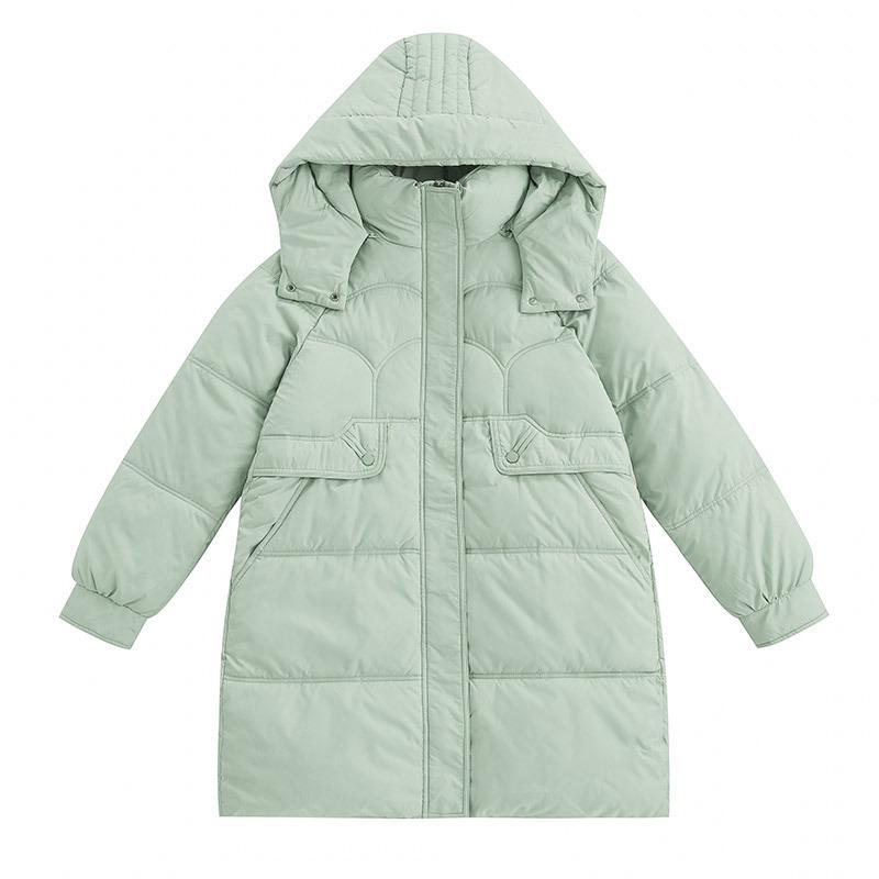 Down Cotton-padded Clothes Women's Medium and Long Winter New Loose Thickened Cotton-padded Clothes Casual Women's Cotton-padded Jacket