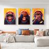 Three Funny Monkey Posters HD Prints Animal Canvas Painting Modern Wall Art Pictures for Kid's Living Room Home Decor No Frame