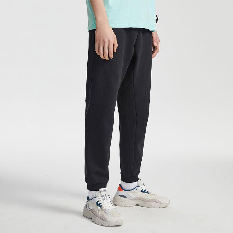 Li Ning X Disney Вязаные спортивные штаны мужские черные с умеренной манжетой AKLR189-1