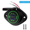 12-24 В 36 Вт Быстрая зарядка 3.0 Двойное зарядное устройство USB Адаптер розетки для быстрой зарядки Панельное крепление для мотоцикла автомобиля лодки автофургона UTV кемпера