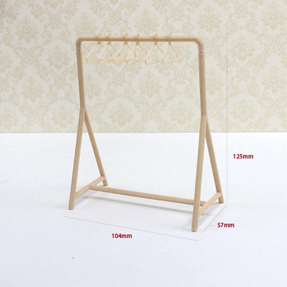 Mini Garment Rack 1/12 Organizer Hangers Set New Dollhouse Clothes Rack Dollhouse Decoration