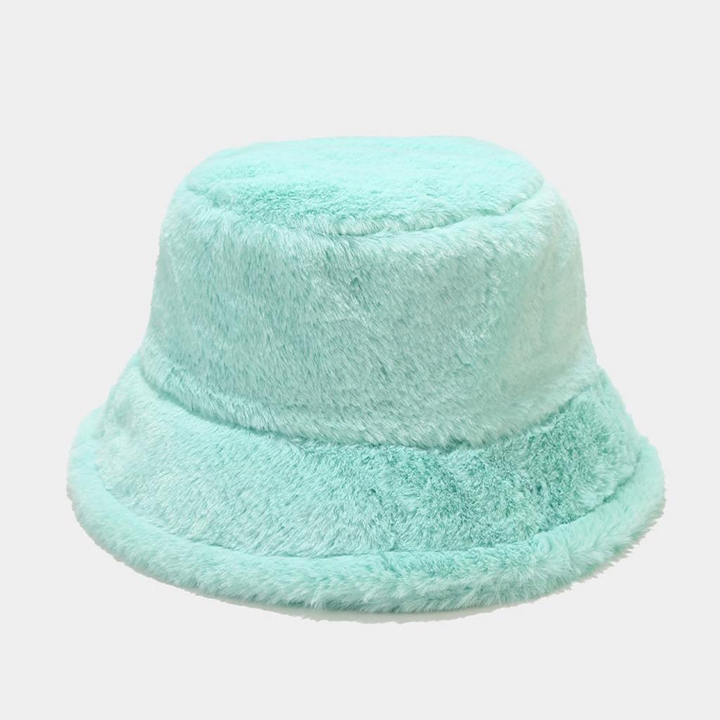 Fashion Solid Colour Fisherman Hat Autumn And Winter Outdoor Warm Plush Basin Hat
