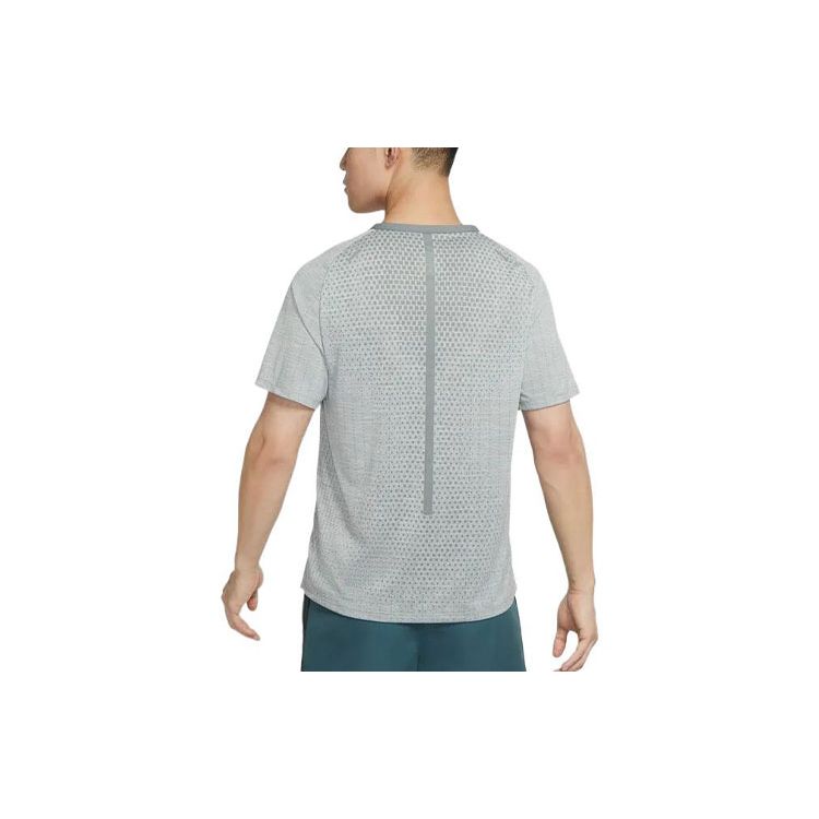 Nike Dri-Fit Adv Techknit Ultra Дышащая футболка с логотипом и круглым вырезом с короткими рукавами Мужские топы Дымчато-серый DM4754-084
