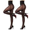 SIMPLEJEWEL 2 Pairs Women's Shiny Sheer Tights PLUS SIZE High Waist Silk Comfort Stockings Oil Shimmery Nylons Pantyhose