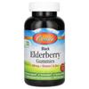 Black Elderberry Gummies + Vitamin C and Zinc, Natural Berry Flavor, 100 Mg, 120 Vegetarian Gummies (50 Mg Per Gummy)