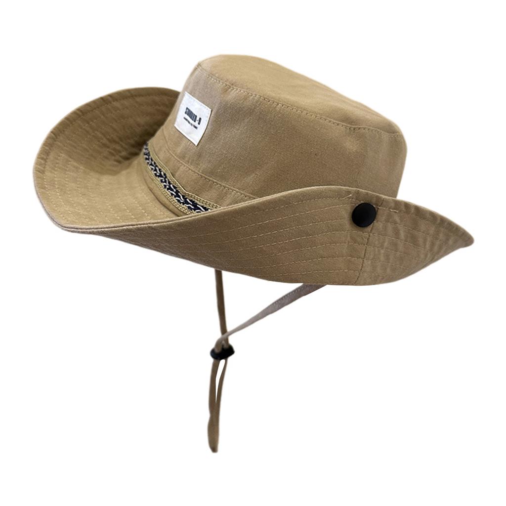 Cowboy Hat Fisherman Hat Summer Hiking Fisherman Hat Ethnic Style Breathable Summer Bucket Hats for Travel Riding