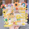 14-piece Cartoon Hair Accessory Set Fruit Flower Broken Hair Bangs Clip Hair-free Handmade Dopamine Hair Clip for Women