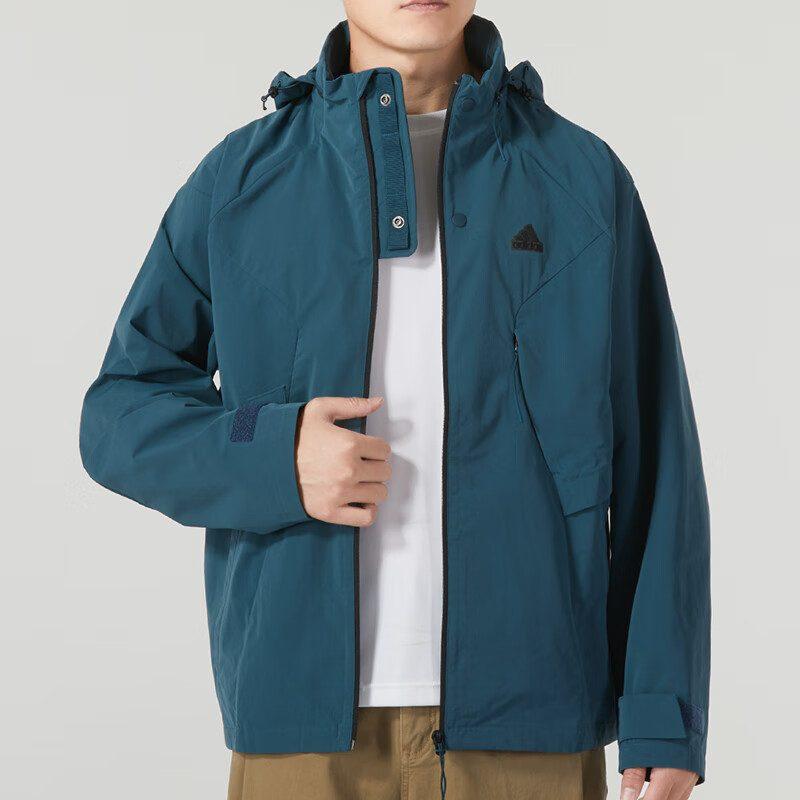 adidas Куртки Мужские Синие С капюшоном Умеренные Другое IP4923