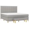 3137173 vidaXL Divan Bed with Mattress Light Grey 180x200cm Fabric