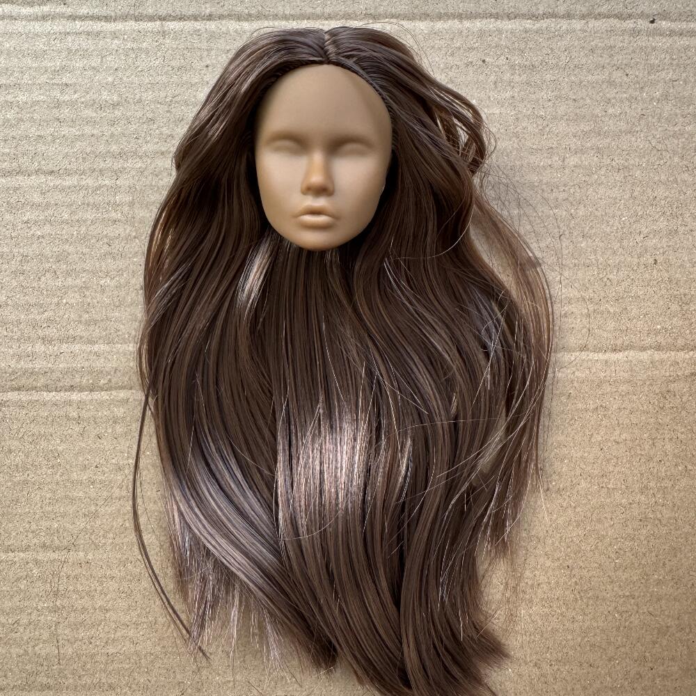 Голова куклы Poppy Blank Face Doll Heads DIY для тренировочного макияжа, лысая, масштаб 1/6, детали для рукоделия и изготовления кукол, кремовый, белый, бежевый тон кожи.