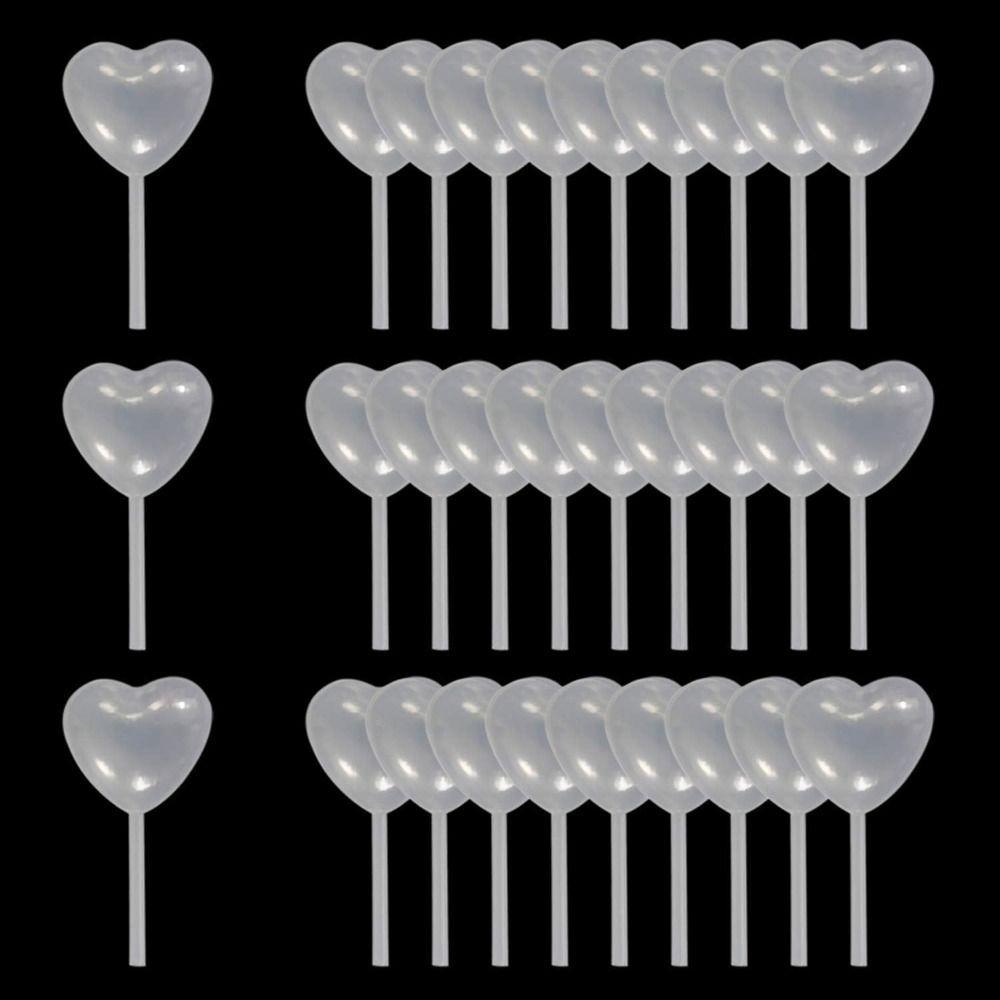 50pcs 4ml Transparent Liquid Dropper Heart Shape Liquid Transfer Pipettes Birthday Party