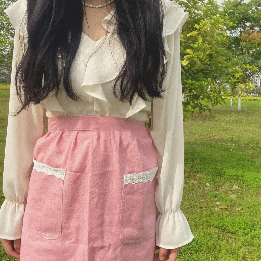 Корейский короткий фартук с карманами Фартуки для уборки дома Униформа для кафе Выпечка Кулинарные принадлежности Флорист Садоводство Фартук