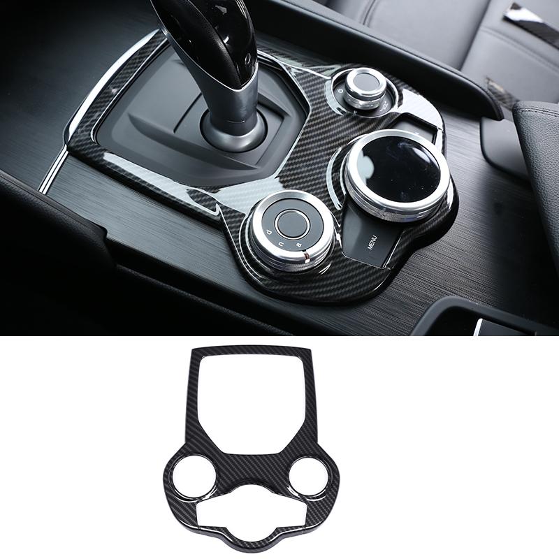 ABS углеродное волокно, центральная консоль, панель переключения передач, рамка, накладка, наклейки для Alfa Romeo Giulia 2017-интерьер