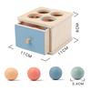 Baby Object Permanent Box Montessori Wooden Toy Color Sorting Shape Matching Box Coin Ball Drop Sensory Box Fine Motor Skills To