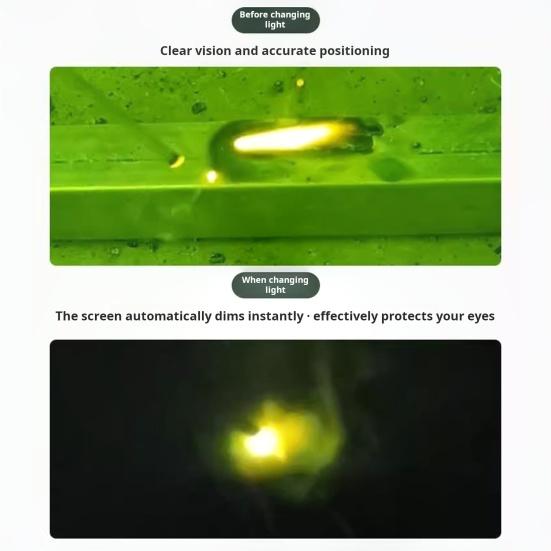 Welder Glasses with Clear View Wide 2 Sensors Application TRUE Color Solar Powered