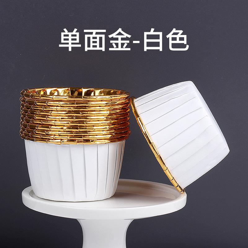 50 шт./упак. золотая фольга, серебряная, для кексов, обертки для тортов, противень, чехол для выпечки, бумажные стаканчики для торта, кондитерские инструменты, праздничные принадлежности