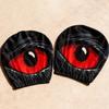 2 Pcs Red Demon Eye Headrest Covers Car Pillow Cases Washable Breathable Decor