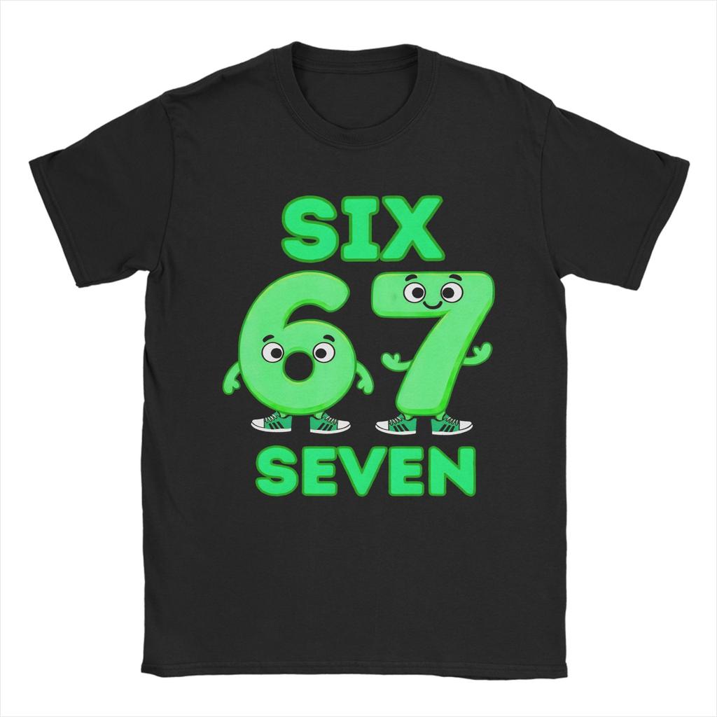 67 Six Seven 6-7 Funny Italian Brainrot Graphic Printing T Shirt Men Women Cotton Tee Shirt Clothing