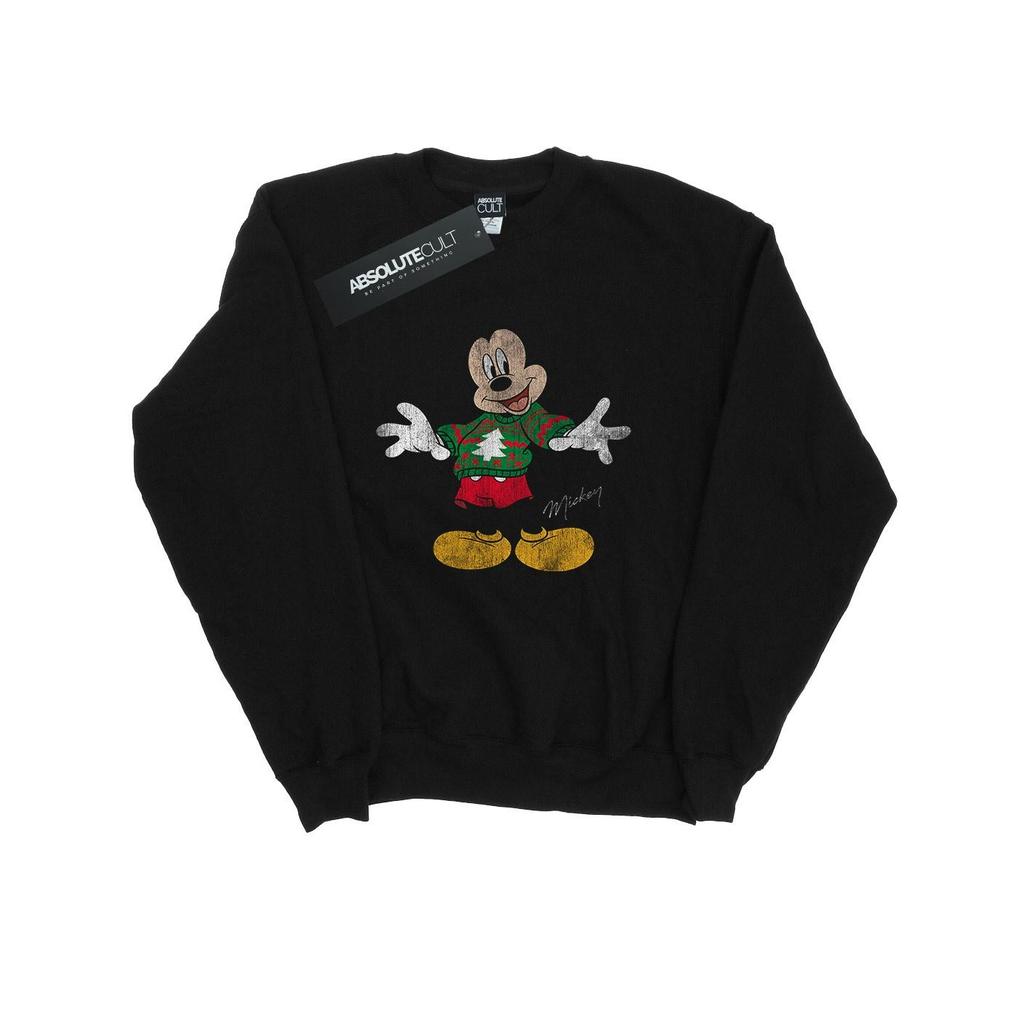 Disney Mens Mickey Mouse Christmas Jumper Sweatshirt