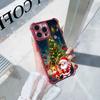 Чехлы для телефонов Ae121 Merry Christmas Santa design art из гальванизированного ТПУ для Samsung A54 A12 A14 S23 S24 Ultra A55 A15 S21 FE с четырьмя углами защиты