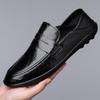 FashionBritish Style Leather Lightweight Loafers for Men Spring Autumn Designer Soft-soled Casual Slip-on Business Men's Dress Shoes