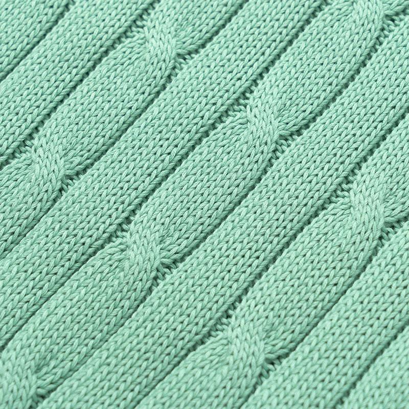 Polo Ralph Lauren Вязаный в рубчик свитер с коротким рукавом и круглым вырезом Женские топы Зеленый 211895379-018