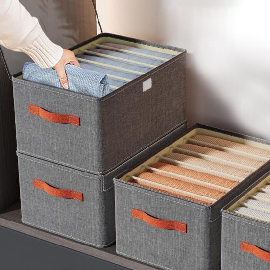 Ящик для одежды с крышкой, водонепроницаемый, влагостойкий, складной шкаф для спальни, 6/7/9 ячеек, ящик для хранения брюк, для ежедневного использования