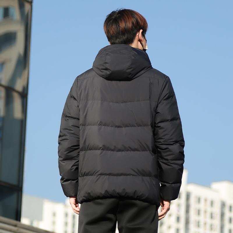 Li Ning Wade Series Cold Resistant Warm Hooded Down Jacket Men Outerwear Black AYMQ043-1