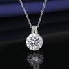 2 Carat Imitation Moissanite Necklace Women's Niche Simple Versatile Full Diamond Sunflower Collarbone Chain Fashion Pendant