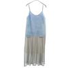 TELA Linen Blend Switching Cami One Piece XS Blue Switching Women Used