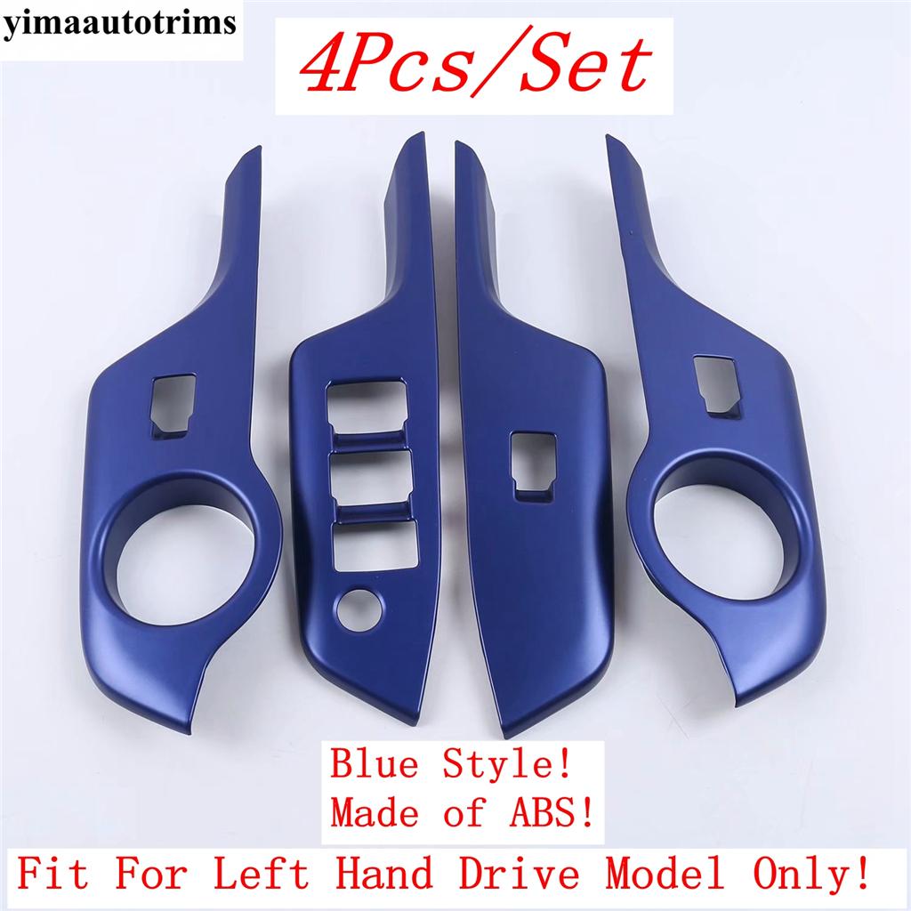 Armrest Window Glass Lift Button Panel Switch Frame Decoration Cover Trim For Toyota C-HR CHR 2016 - Accessiories Interior