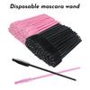 50/100 Pcs Disposable Mascara Brushes - Eyelash Mascara Wands Eyelash Comb for Eyelash Extension & Eyebrow, Cosmetic Makeup Tool(Black/Pink)