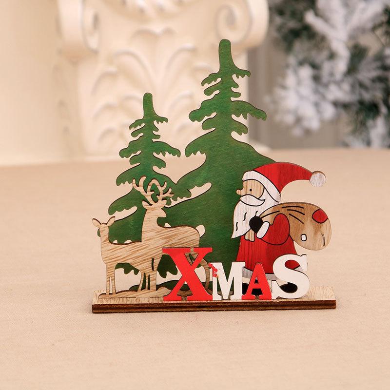 Xmas Noel Wooden Christmas Ornaments Merry Christmas Decor for Home 2024 Navidad Cristmas Decor Xmas Gifts New Year