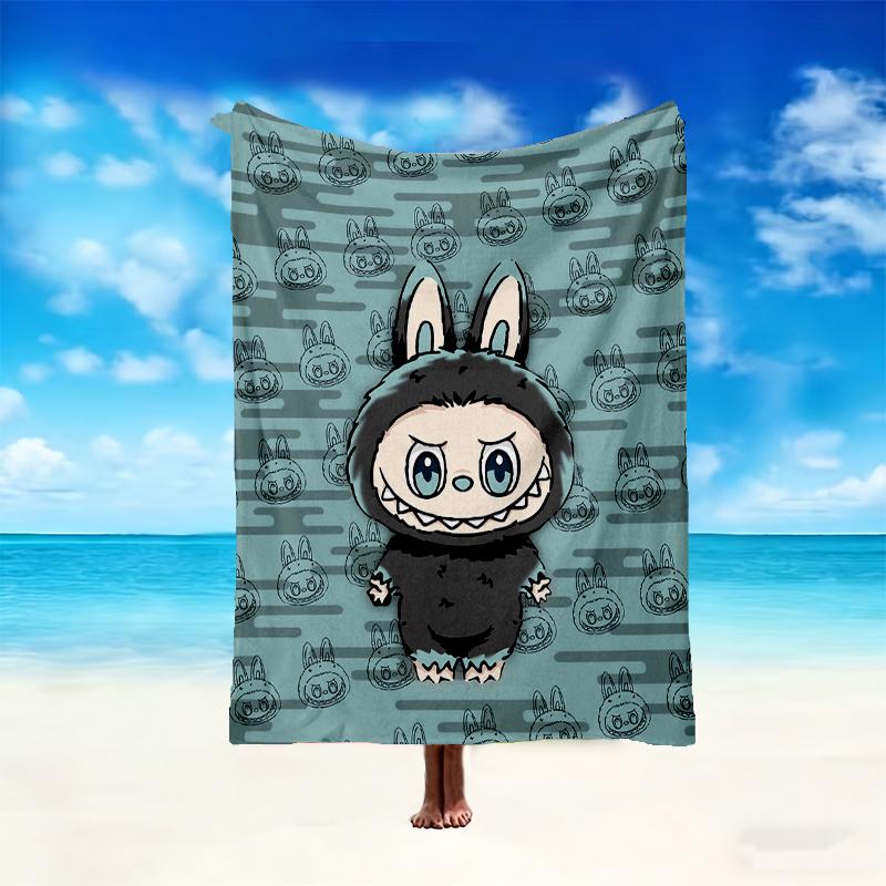 1pc Easy-Care LABUBU Blanket, Perfect for Couch, Bed, Home, Travel & More, Warm & Durable Printed Blanket