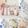 5 Pairs Women Socks Refreshing Flower Prints Mid-tube Shallow-cut High Elasticity Soft Breathable Sweat Absorption Anti-slip Girls Daily Sports Socks