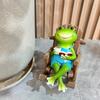 Resin Lounge Chair Frog Decoration Nordic Creative Animal Statue Outdoor Patio Balcony Home Decoration Healing Birthday Gift