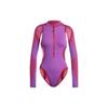 X Rui Zhou Collaboration FW23 Hollow Design Sports Bodysuit Women Bodysuit Bright-Purple IB1256