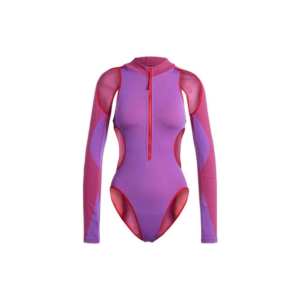 adidas X Rui Zhou Collaboration FW23 Hollow Design Sports Bodysuit Women Bodysuit Bright-Purple IB1256