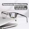 Фоточувствительные цветные мультифокальные очки для чтения Мужские полуоправы Очки с защитой от синего света Классические очки для пресбиопии