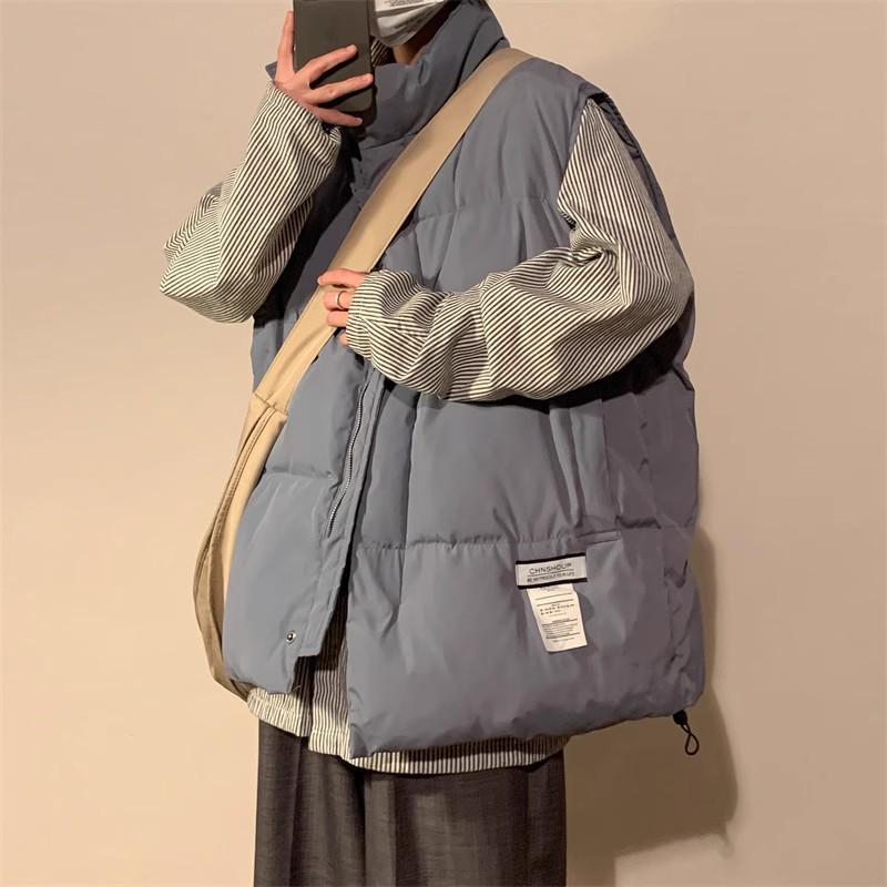 Мужской жилет из хлопка в стиле ретро в стиле хип-хоп - теплая куртка-жилет на осень/зиму